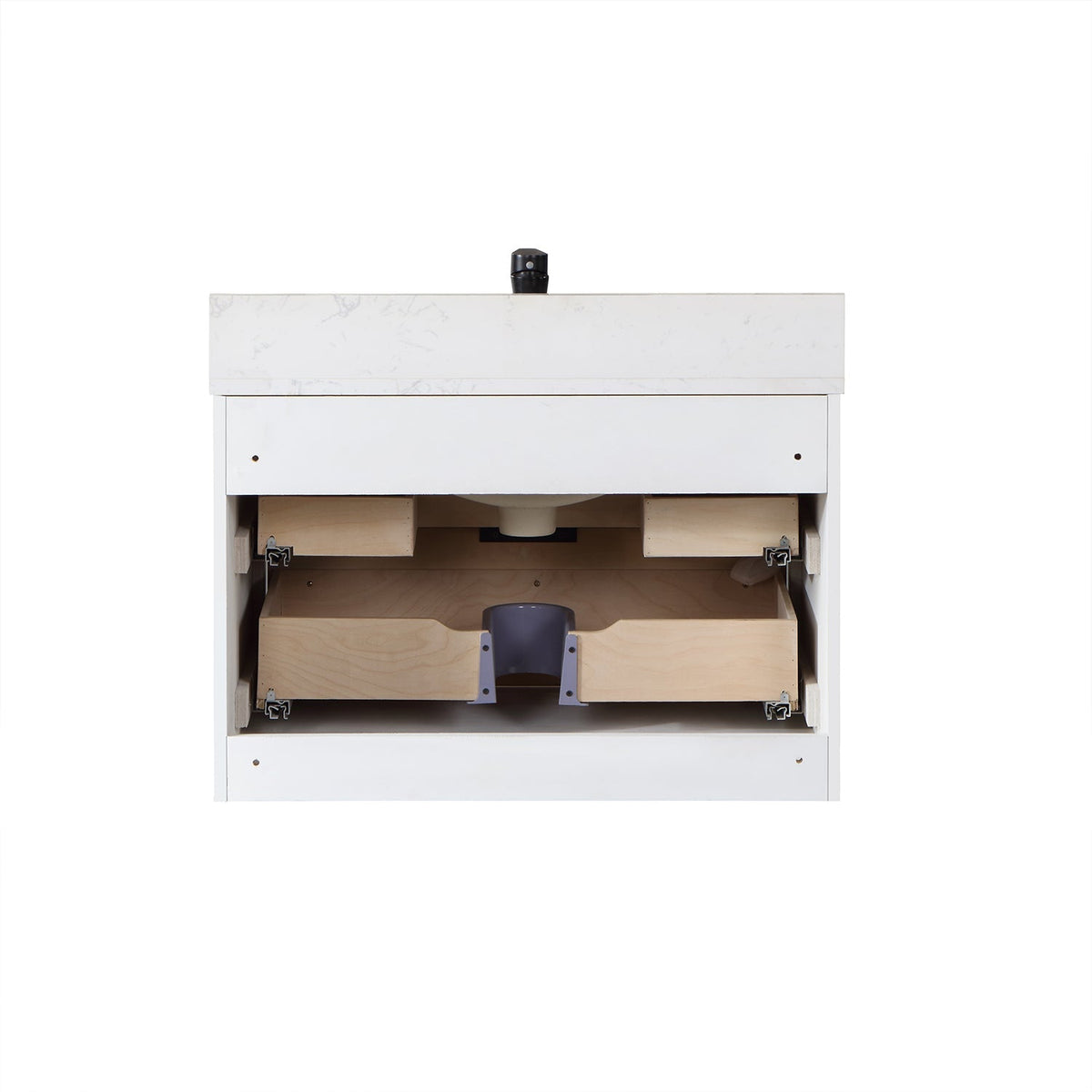 Altair Designs 30" single vanity with top - 547030-WP-AW-NM