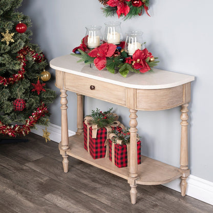 Butler Specialty Company Danielle Marble 40" Console Table Tan/Beige  - 5517415
