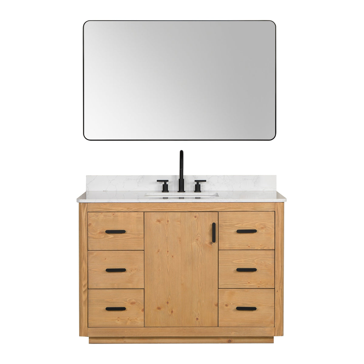 Altair Designs 48" single vanity with top - 556048-NW-GW