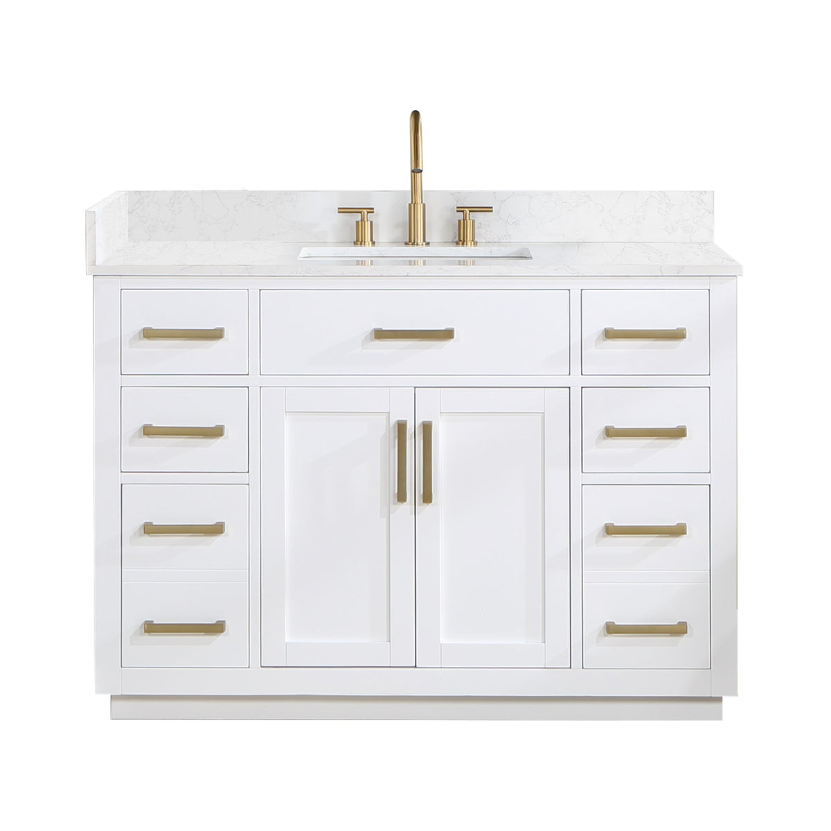 Altair Designs 48" single vanity with top - 557048-RB-GW-NM