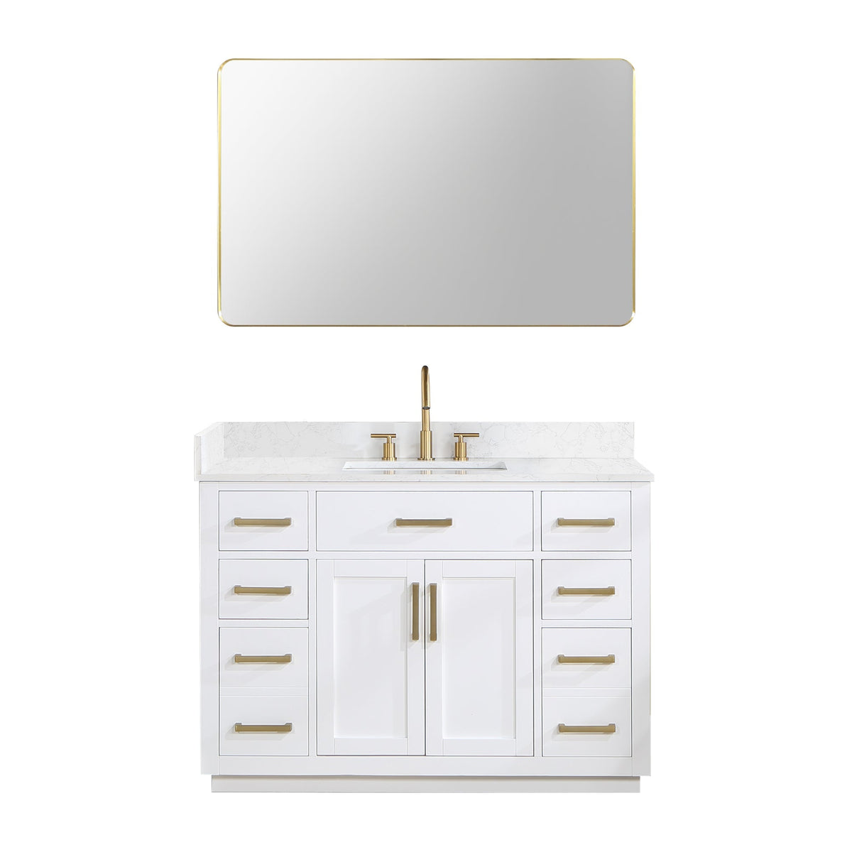 Altair Designs 48" single vanity with top - 557048-RB-GW-NM