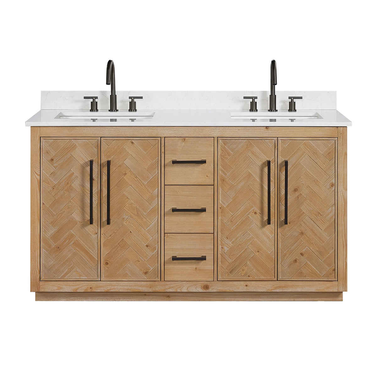 Altair Designs Bellavia 60" double vanity with top - 559060-WF-GW-NM