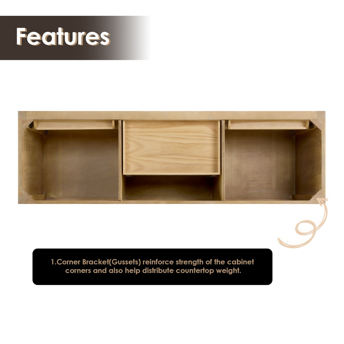 Altair Designs Solana 72" double vanity with top - 560072-WF-CWQ-NM