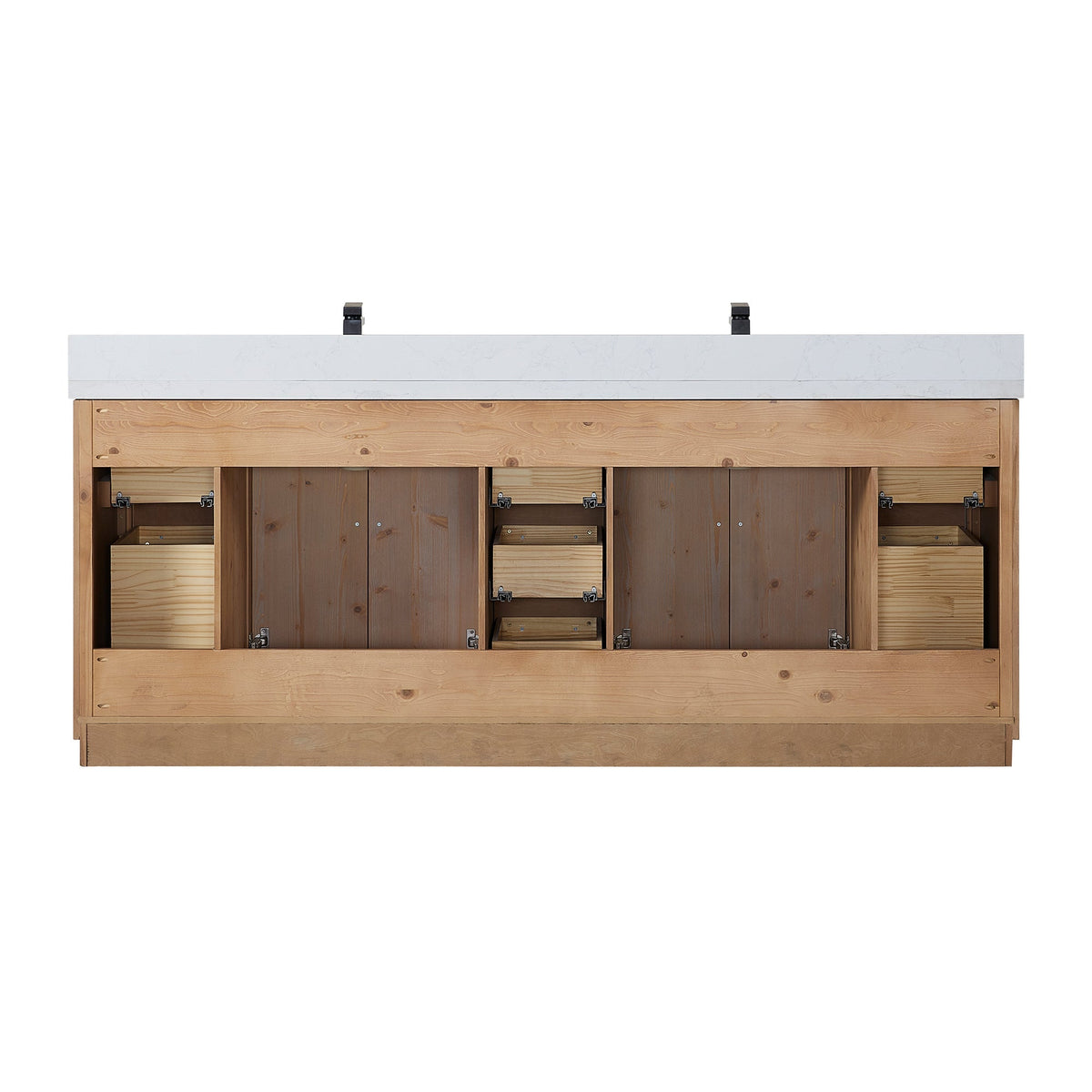 Altair Designs Cicero 84" double vanity with top - 562084-LB-GW-NM