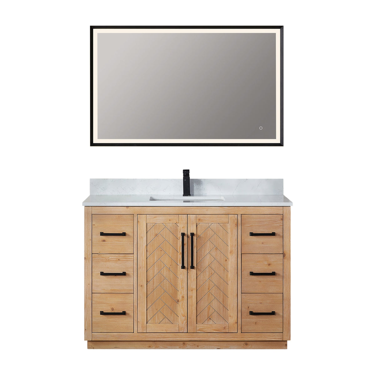 Altair Designs Anais 48" single vanity with top - 565048-LB-GW-NM