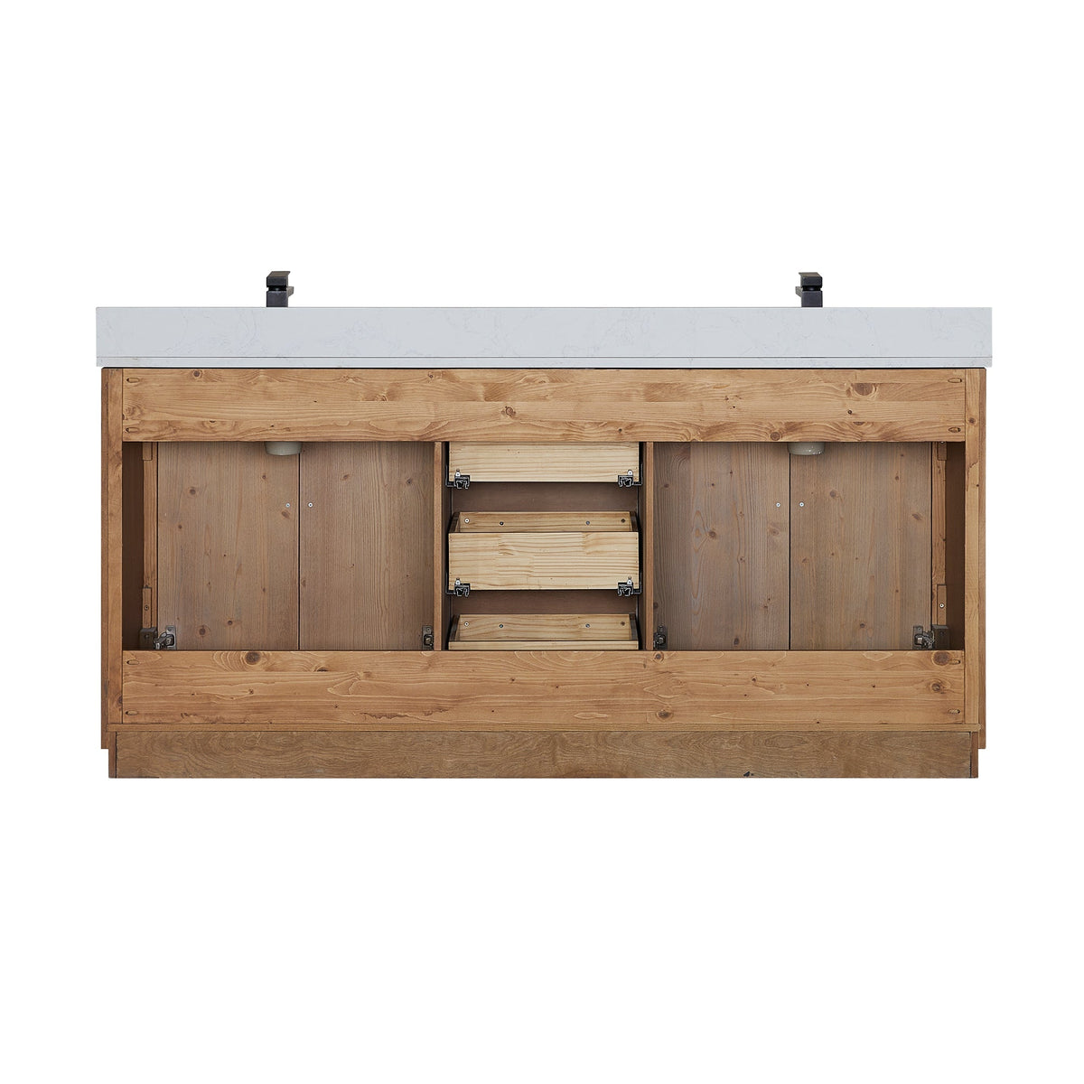 Altair Designs Anais 72" double vanity with top - 565072-LB-GW-NM