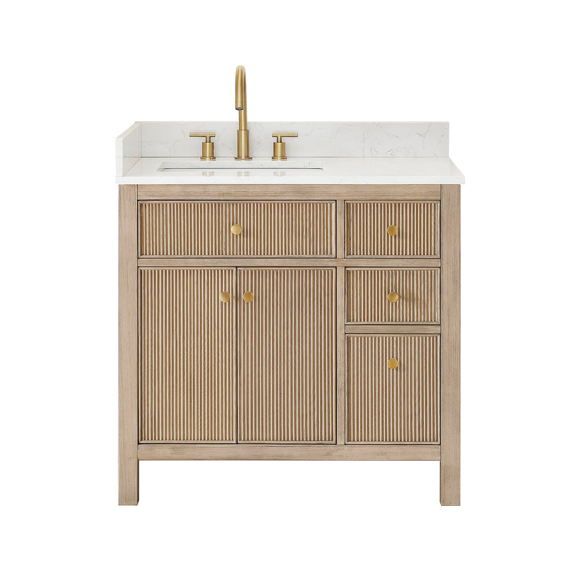 Altair Designs 36" single vanity with top - 567036-BK-GW-NM
