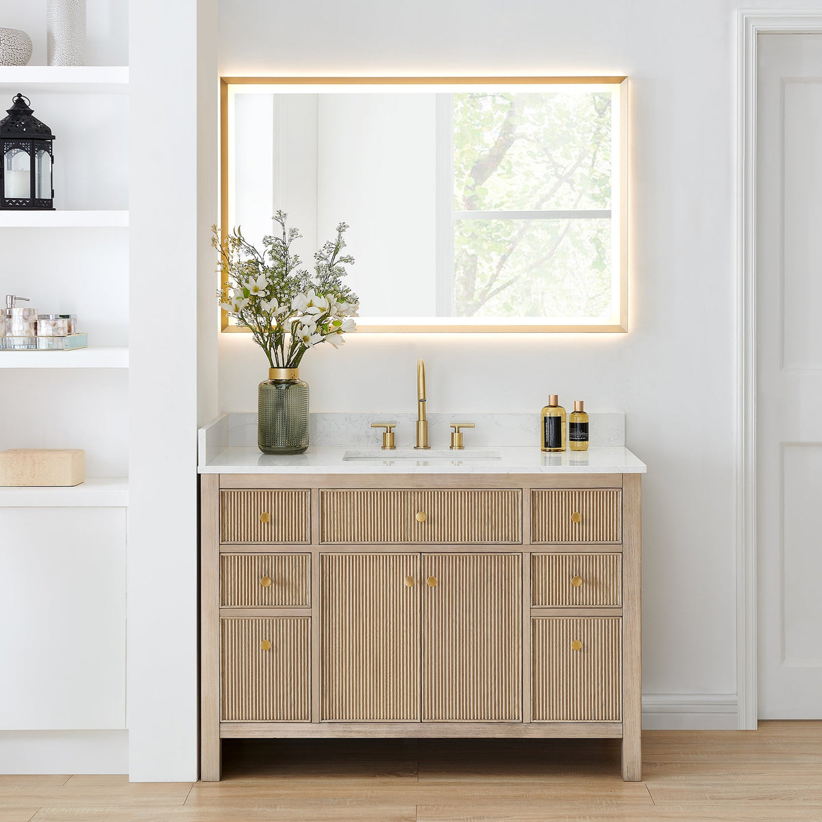 Altair Designs 48" single vanity with top - 567048-BK-GW-NM
