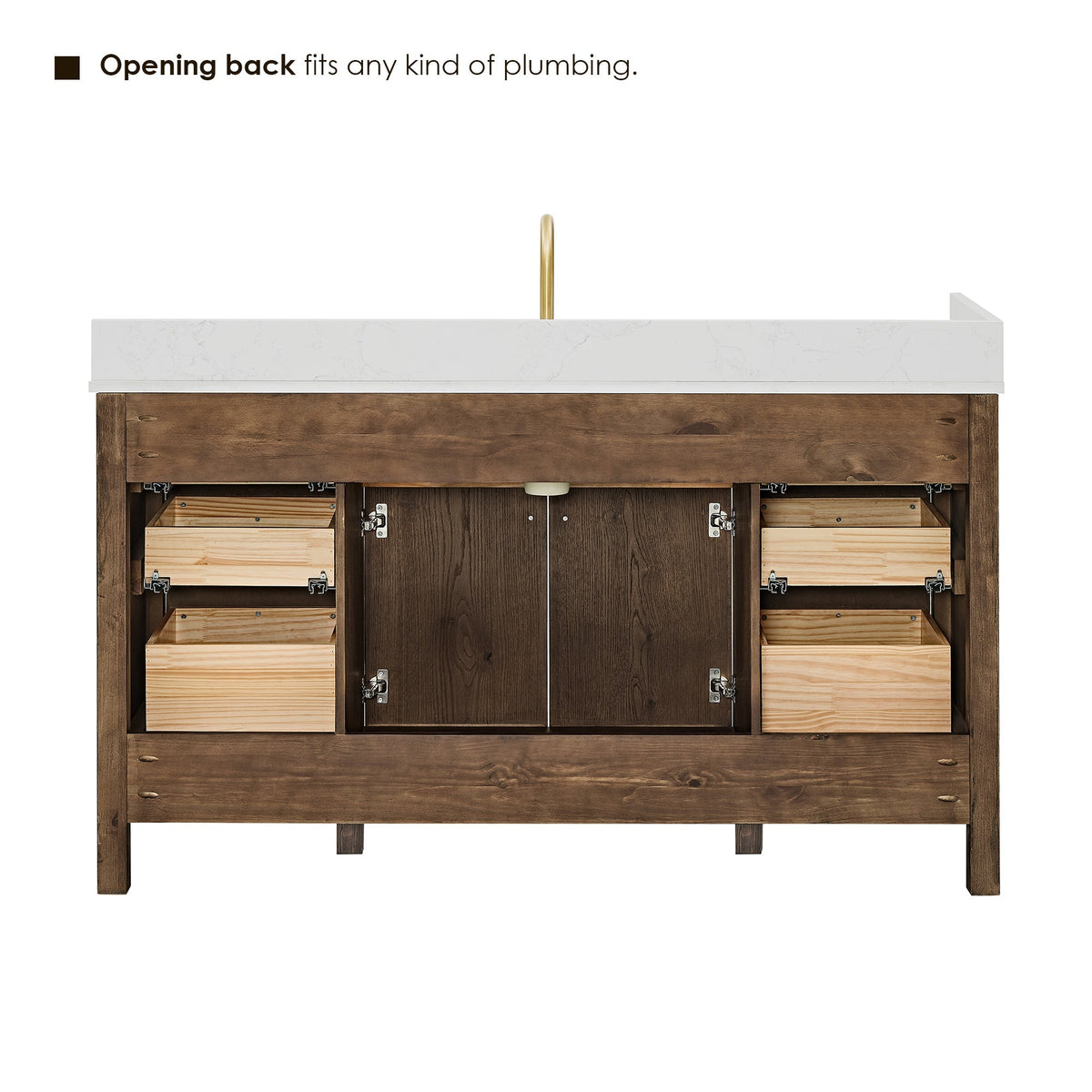 Altair Designs 60" double vanity with top - 567060-NK-GW-NM