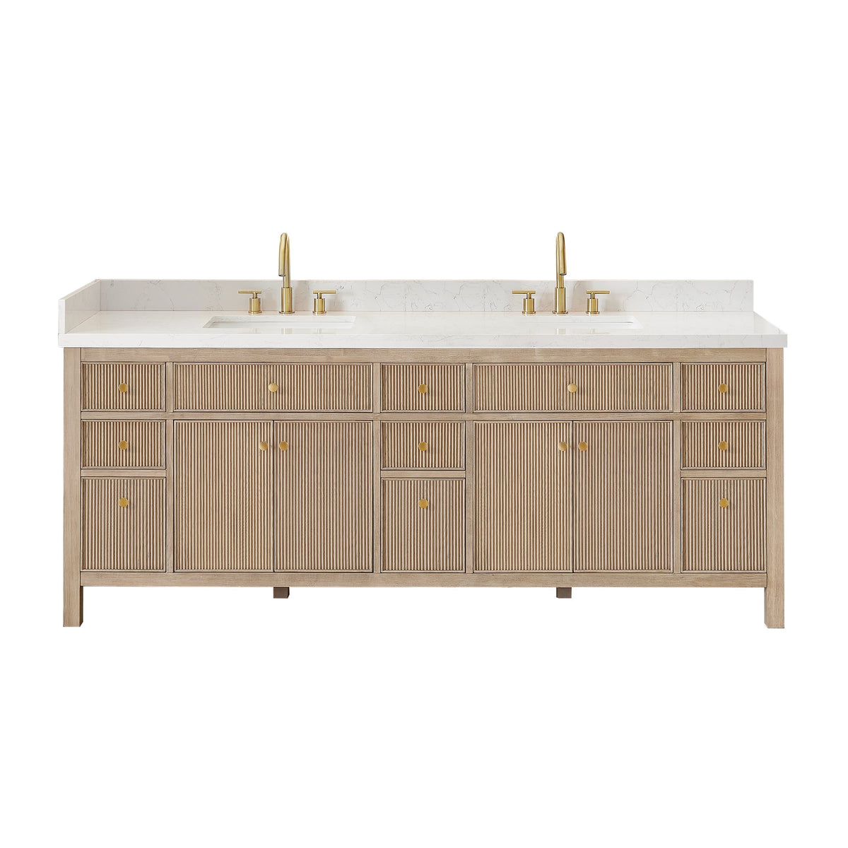 Altair Designs Cerrito 84" double vanity with top - 567084-NK-GW-NM