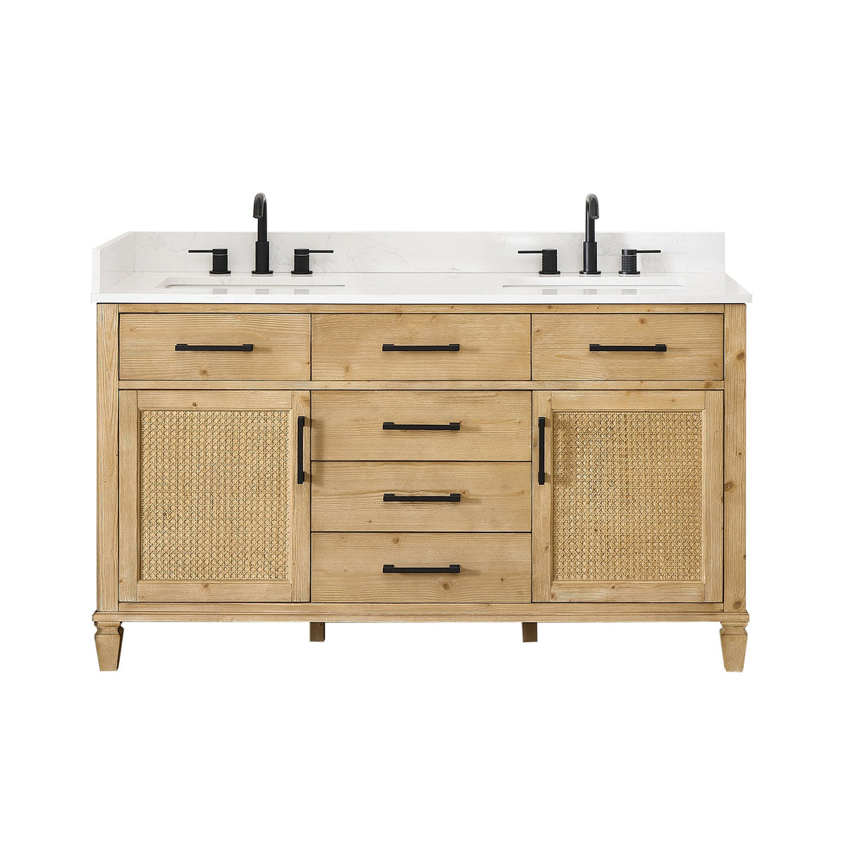 Altair Designs Salome 36"/48"/60"/72"/84" single/double vanity with top - 571036-WF-GW-NM