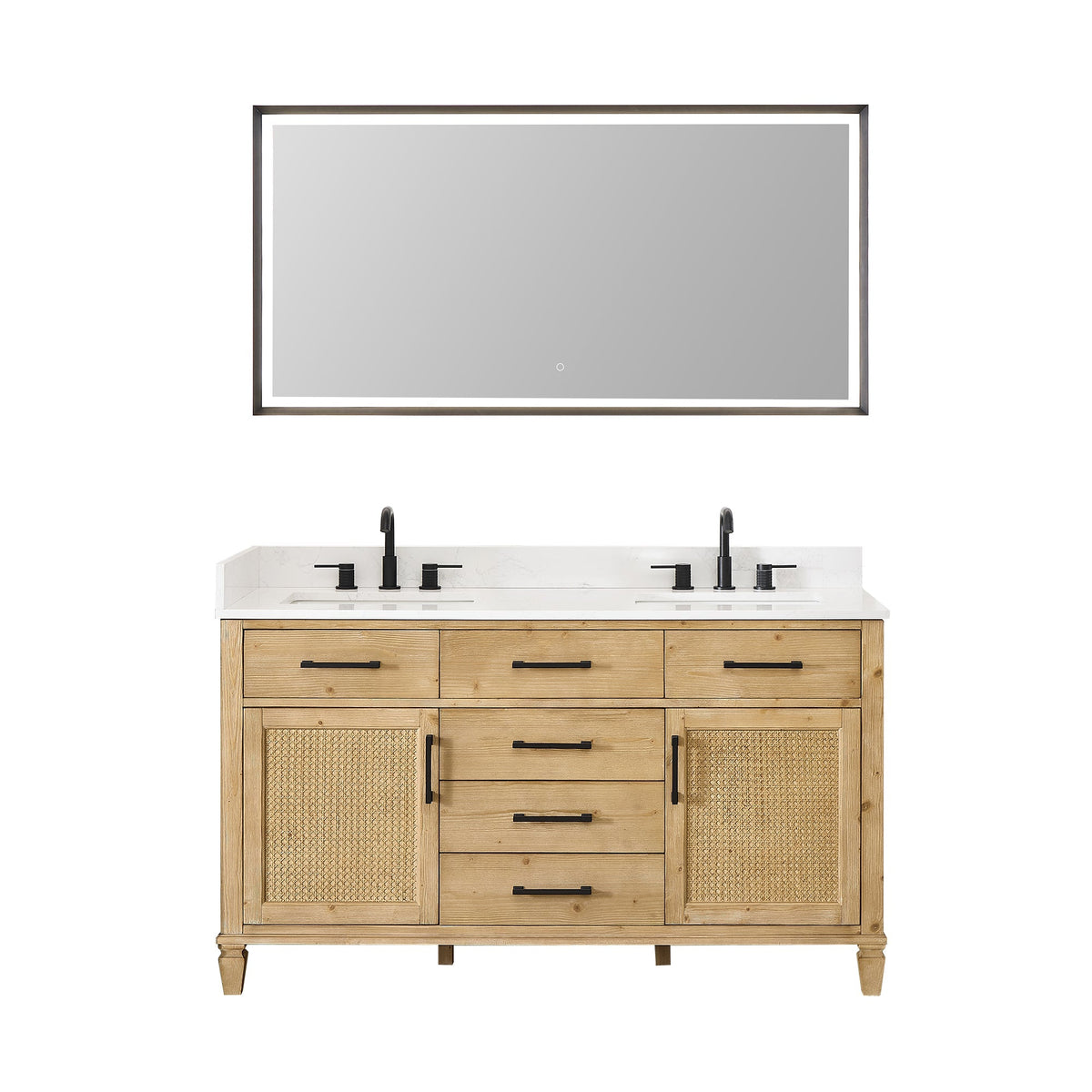 Altair Designs Salome 36"/48"/60"/72"/84" single/double vanity with top - 571036-WF-GW-NM