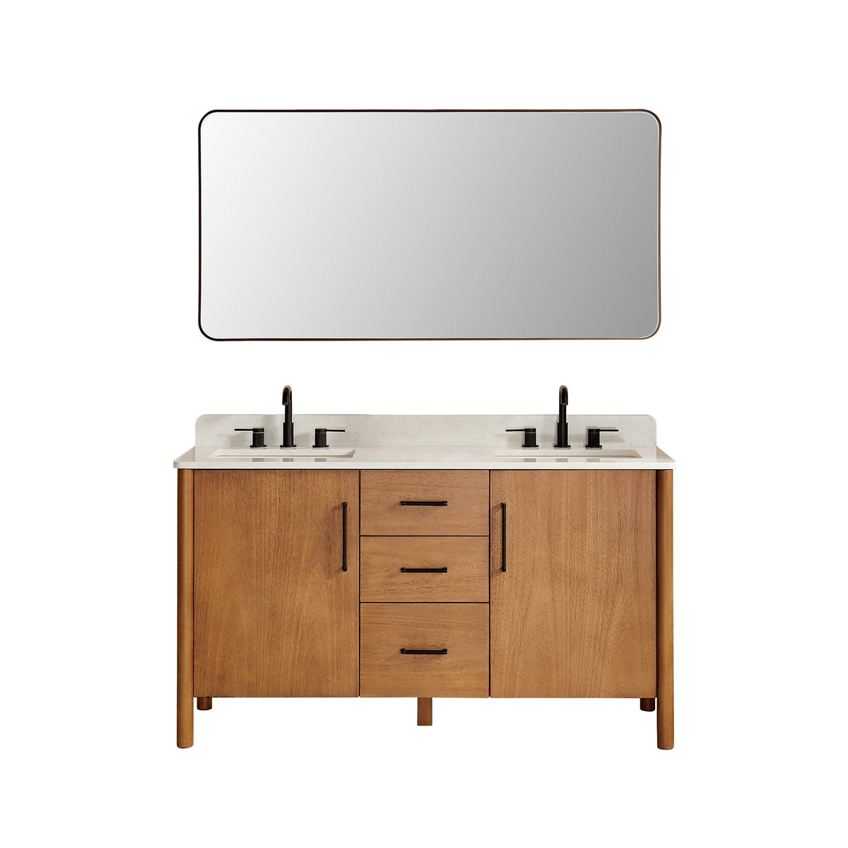 Altair Designs Velora 36"/48"/60"/72" single/double vanity with top - 578036-MB-GW-NM