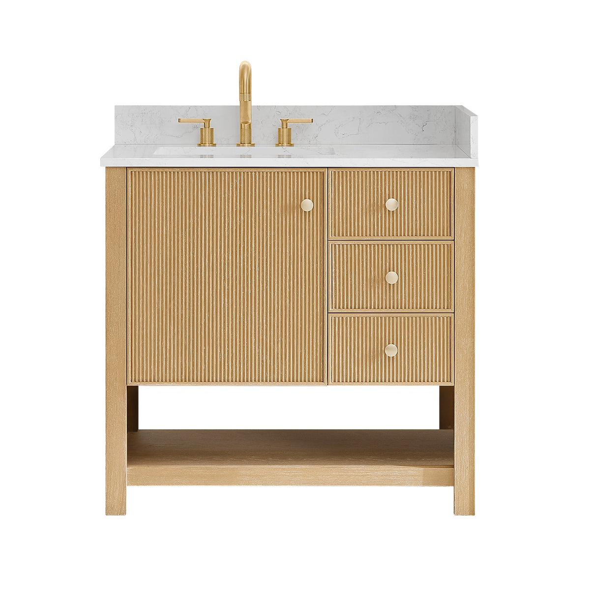 Altair Designs Cecil 36"/48"/60"/72" single/double vanity with top - 590036-WO-GW-NM
