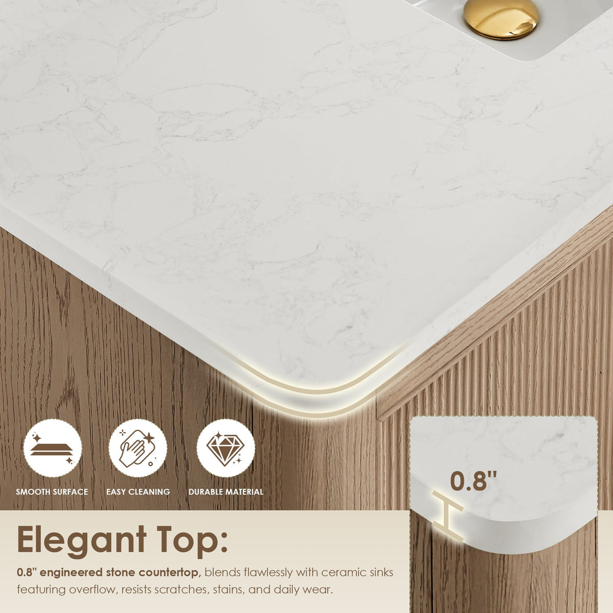 Altair Designs Blaise 48"/54"/60"/72" single/double vanity with top - 593048-LA-GW-NM