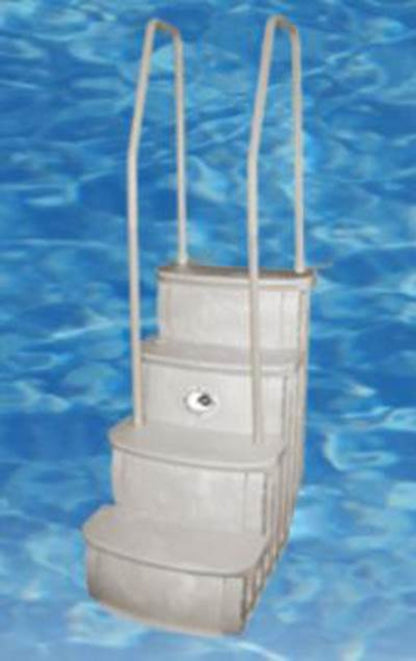 Main Access iStep Above Ground Swimming Pool Deck Entry Steps Ladder w/ Mat Pad - 59331