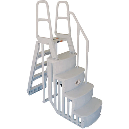 Main Access 200100T Above Ground Pool Ladder Steps w/ Mat Pad + 2 Sand Weights - 59341