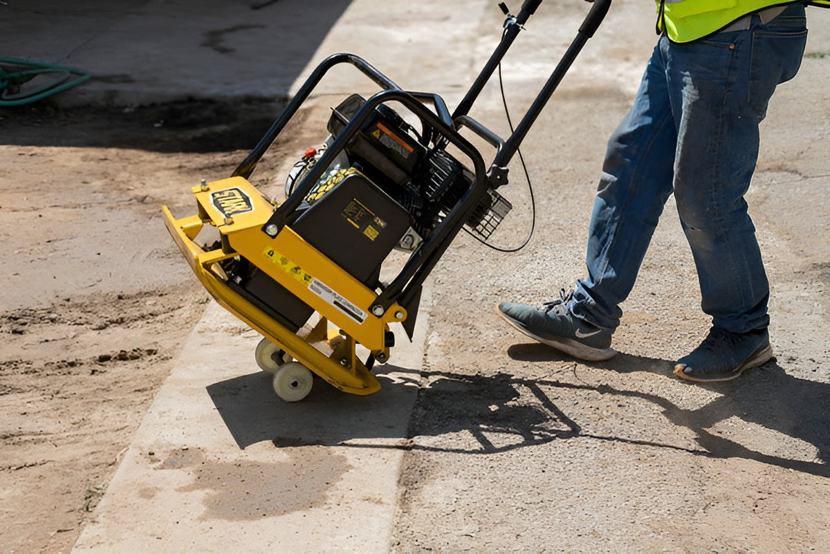 Stark USA 6.5hp Walk-Behind Vibration Plate Compactor 2248lbs 196cc EPA Engine - KIT61021