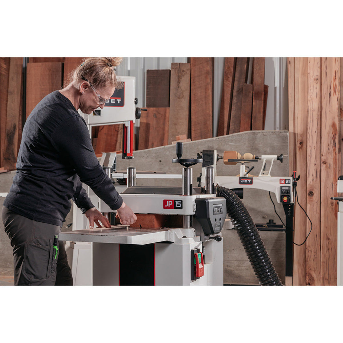 JET JWP-15B 15" Planer 3hp, 1PH, 230V - JT9-722150