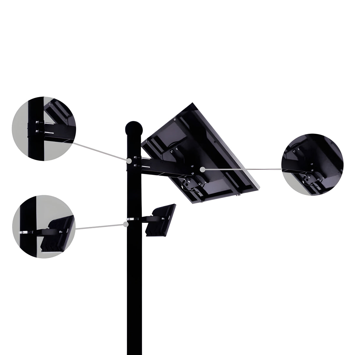 AVS Energy Solar LED Flood Light 40 Watt 5600 Lumens 5000K - AVS-BLK-40W