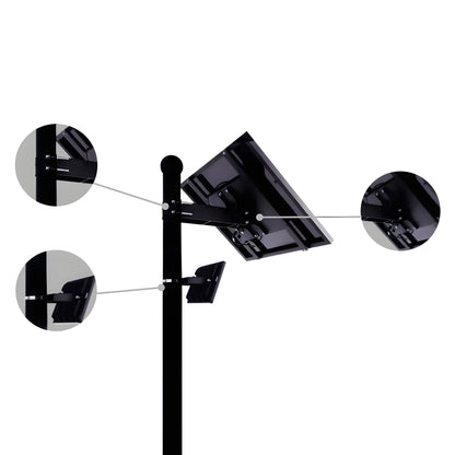 AVS Energy Solar LED Flood Light 40 Watt 5600 Lumens 5000K - AVS-BLK-40W