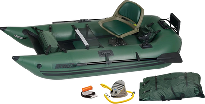 Sea Eagle 285 Inflatable Portable Frameless Fishing Pontoon Boat Pro Package Green 285FPBK_P New - 285FPBK_P