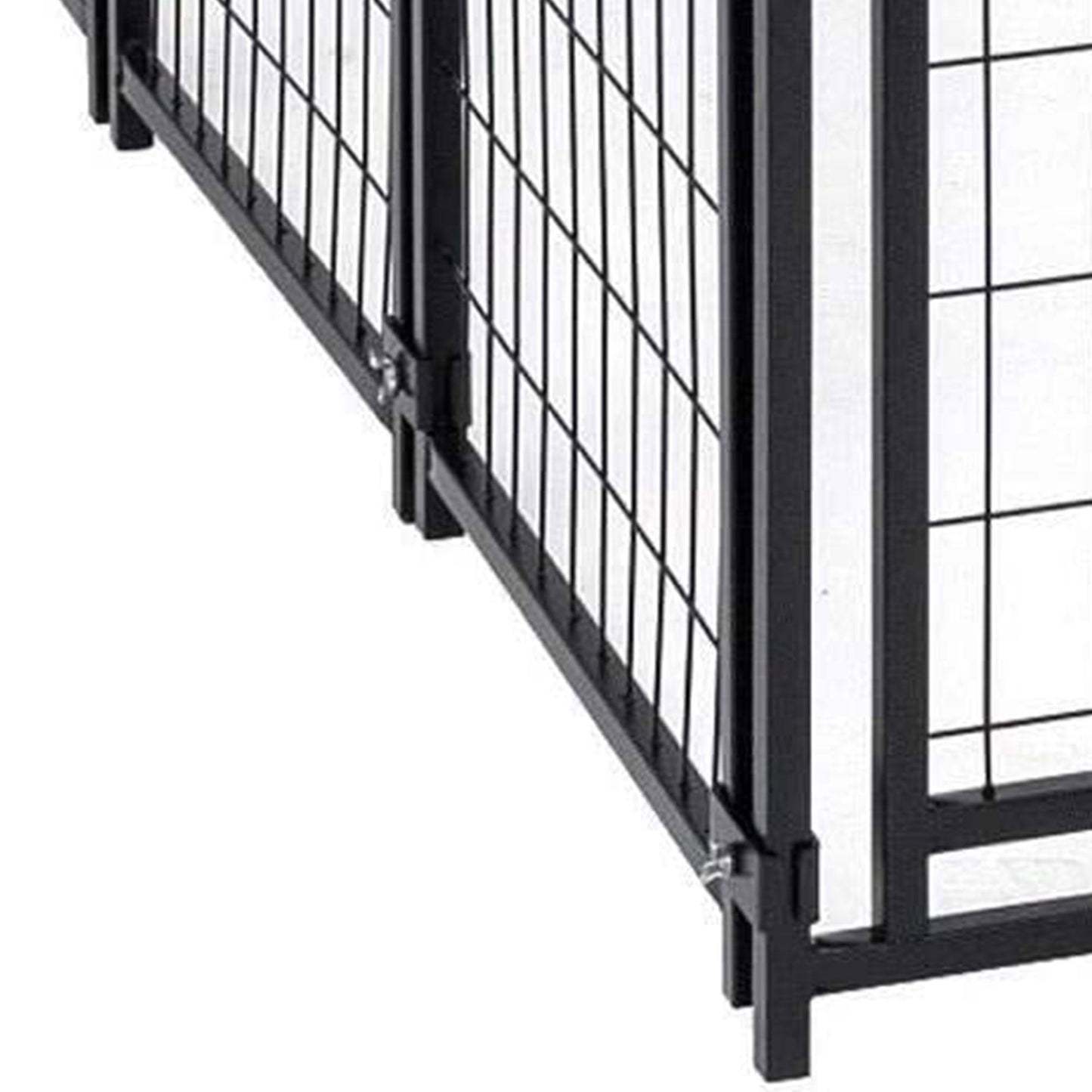Lucky Dog Uptown Large Outdoor Covered Kennel Heavy Duty Dog Fence Pen (2 Pack) - 108451