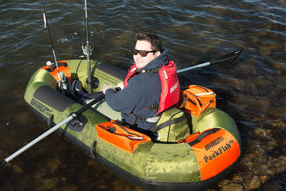 Sea Eagle PackFish 7 Inflatable Boat Pro Fishing Package Green Orange PF7K_P New - PF7K_P
