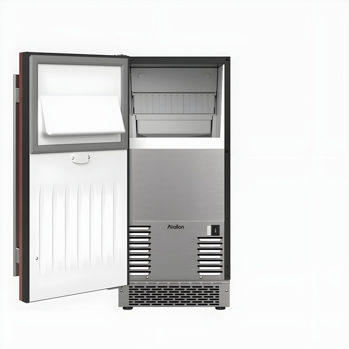 Avallon 15 Inch Wide 26 Lbs. Capacity Built-In and Free Standing Ice Maker with 56 Lbs. Daily Ice Production - AIMG151PPRILH