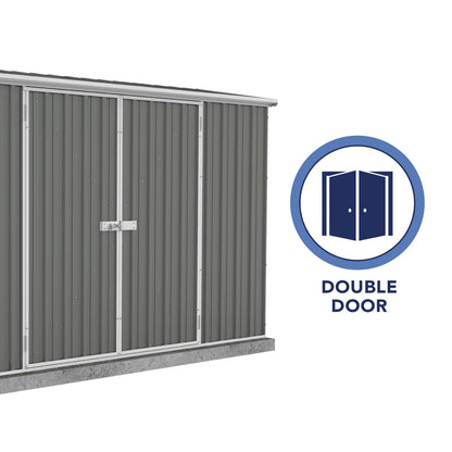 Absco 10x10x7 ft Premier Metal Storage Shed - AB1002