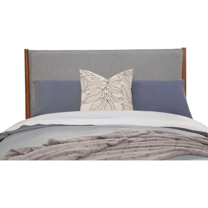 Alpine Flynn Mid Century Modern Two Tone California King Panel Bed, Acorn/Grey - 999-07CK