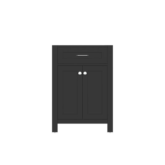 Alya Bath Norwalk 24" Single Espresso Freestanding Bathroom Vanity With Brushed Nickel Edge Handles