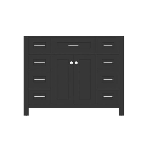 Alya Bath Norwalk 42" Single Espresso Freestanding Bathroom Vanity With Brushed Nickel Edge Handles - HE-101-42-E