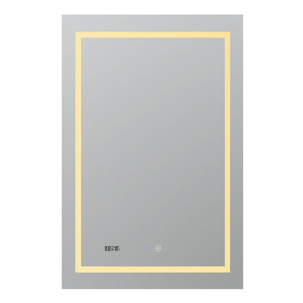 Aquadom Daytona  24" x 36" Rectangle  Ultra-Slim Frame LED Lighted Bathroom Mirror With Defogger - D-2436-N