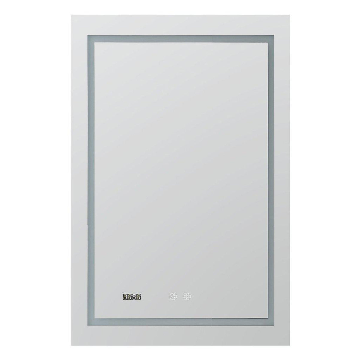 Aquadom Daytona  24" x 36" Rectangle  Ultra-Slim Frame LED Lighted Bathroom Mirror With Defogger - D-2436-N