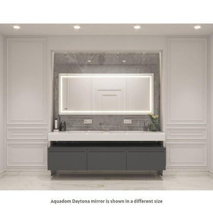 Aquadom Daytona  24" x 30" Rectangle Ultra-Slim Framed LED Lighted Bathroom Mirror With Defogger - D-2430-N
