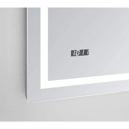 Aquadom Daytona  30" x 36" Rectangle Ultra-Slim Frame LED Lighted Bathroom Mirror With Defogger - D-3036-N