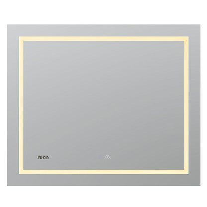 Aquadom Daytona 48" x 30" Rectangle  Ultra-Slim Frame LED Lighted Bathroom Mirror With Defogger - D-4830-N