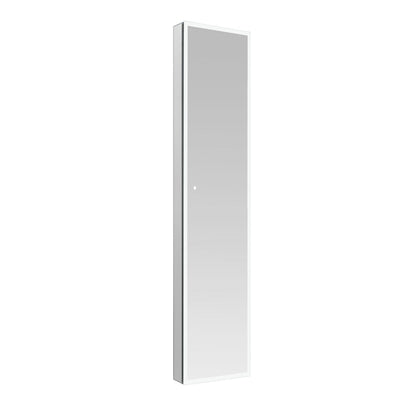 Aquadom Edge Royale 15" x 70" Left Hinged Medicine Cabinet With Lighting, Defogger, Integrated LED 3X Magnifying Mirror, 8mm Clear Adjustable Glass Shelves and Electrical Outlet With USB - ER-1570L-N