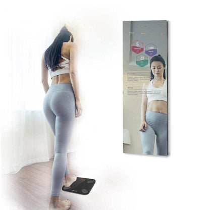 Aquadom Energy 18" X 48" Smart Fitness Mirror With 5MP HD Camera and Body Fat Scale - NRG-1848-HD-BFS