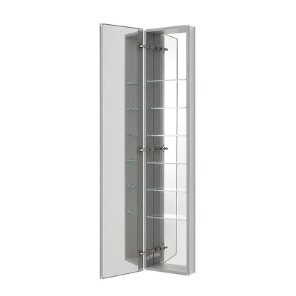 Aquadom Royale 15" x 70" Rectangular Recessed or Surface Mount Single Door Bathroom Medicine Cabinet - R-1570