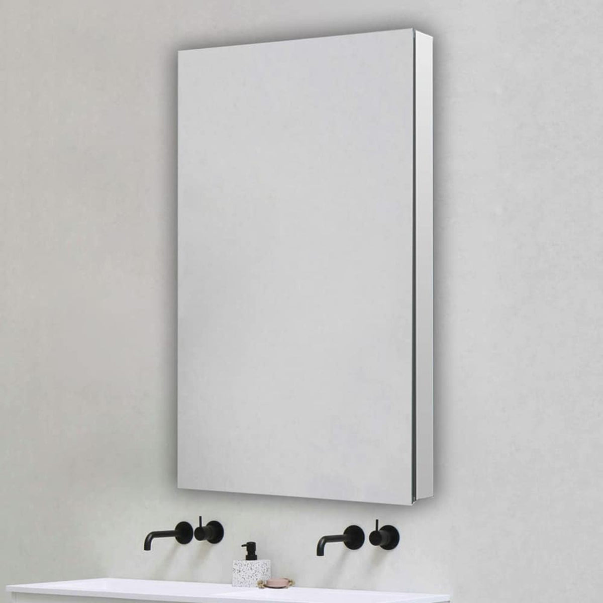 Aquadom Royale 24" x 30" Rectangular Left-Hinged Recessed or Surface Mount Medicine Cabinet With LED Lighting, Touch Screen Button, Defogger - R-2430L-E
