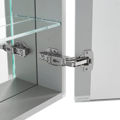 Aquadom Royale 24" x 40" Rectangle Recessed or Surface Mount Single Door Bathroom Medicine Cabinet - R-2440