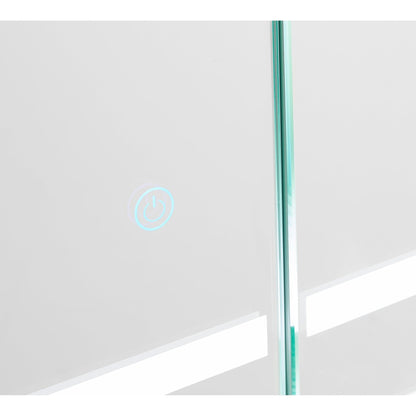 Aquadom Royale Basic 30" x 30" Single View Right Hinged Recessed or Surface Mount Medicine Cabinet With LED Lighting, Touch Screen Button, Dimmer - RB-3030-N