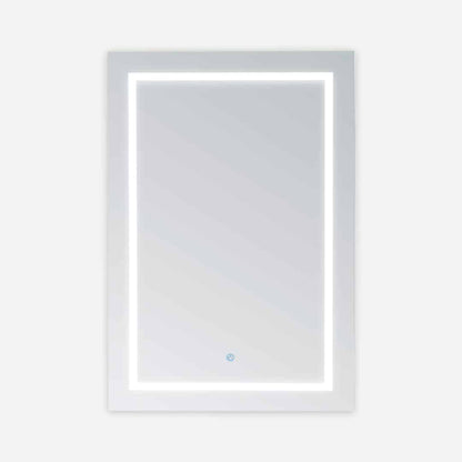 Aquadom Royale Basic Q 24" x 30" Rectangular Single View Left-Hinged Recessed or Surface Mount Medicine Cabinet With LED Lighting, Touch Screen Button, Dimmer - RBQ-2430L-N