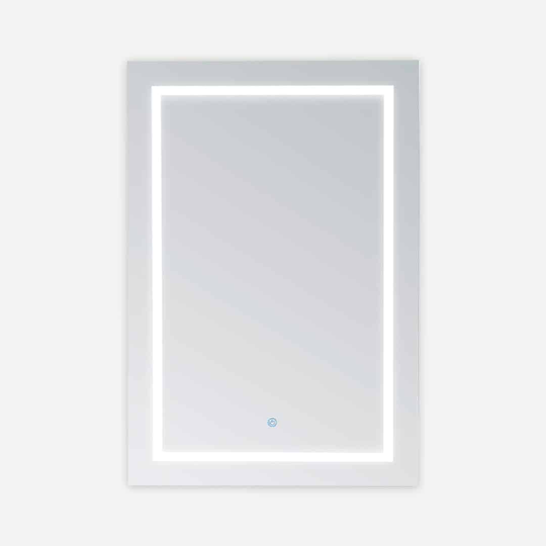 Aquadom Royale Basic Q 24" x 30" Rectangular Single View Right-Hinged Recessed or Surface Mount Medicine Cabinet With LED Lighting, Touch Screen Button, Dimmer - RBQ-2430R-N