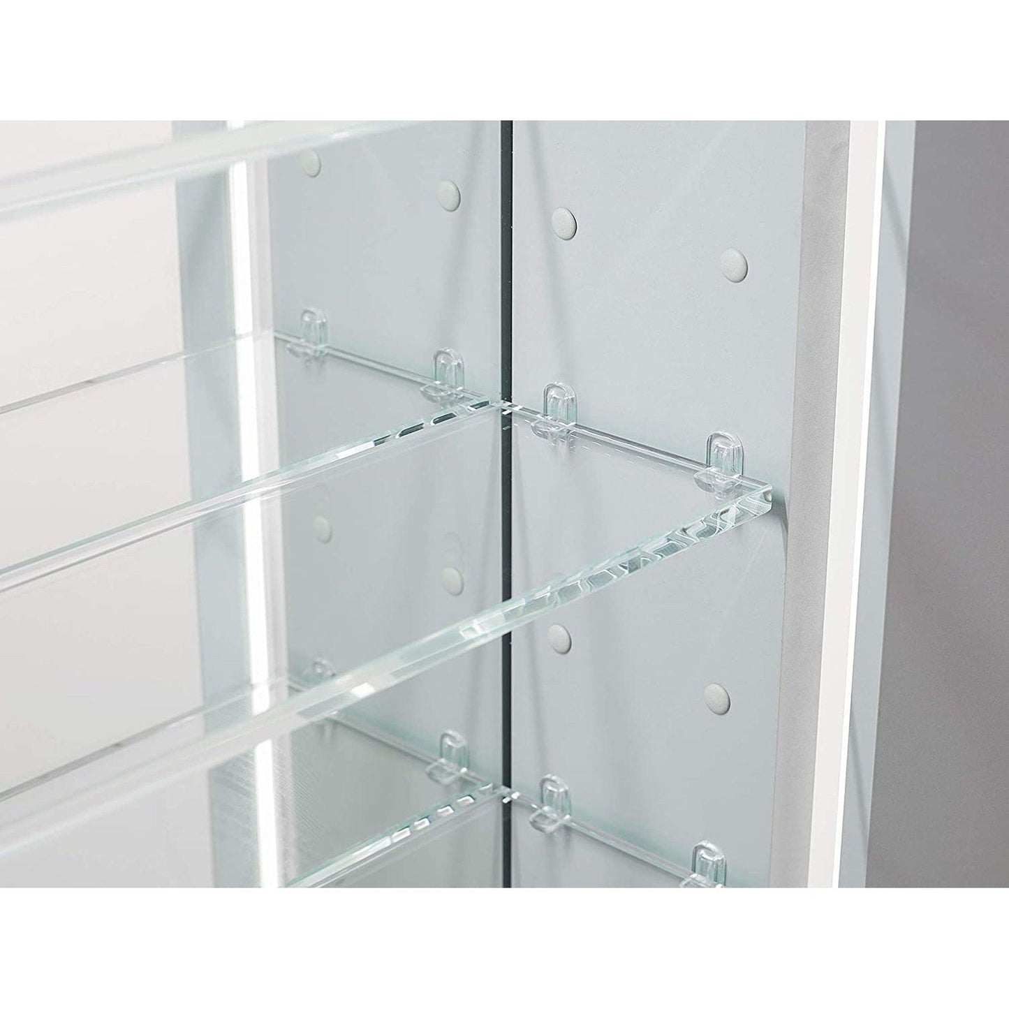 Aquadom Royale Plus 48" x 30" Extra Depth Rectangle Recessed or Surface Mount Single View LED Lighted Bathroom Medicine Cabinet With Defogger, Electrical Outlet, Magnifying Mirror - RPX-4830-6