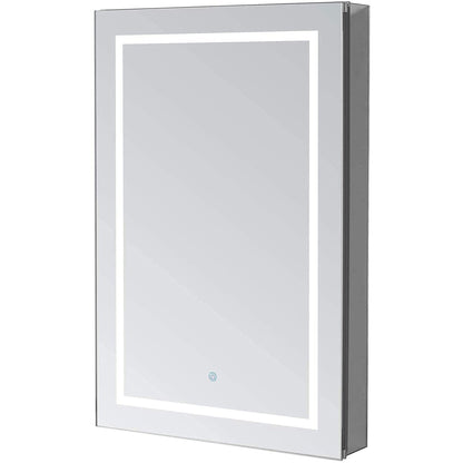 Aquadom Royale Plus 48" x 30" Extra Depth Rectangle Recessed or Surface Mount Single View LED Lighted Bathroom Medicine Cabinet With Defogger, Electrical Outlet, Magnifying Mirror - RPX-4830-6