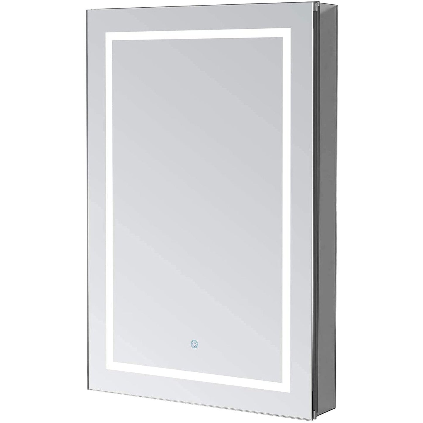 Aquadom Royale Plus 48" x 30" Extra Depth Rectangle Recessed or Surface Mount Single View LED Lighted Bathroom Medicine Cabinet With Defogger, Electrical Outlet, Magnifying Mirror - RPX-4830-6