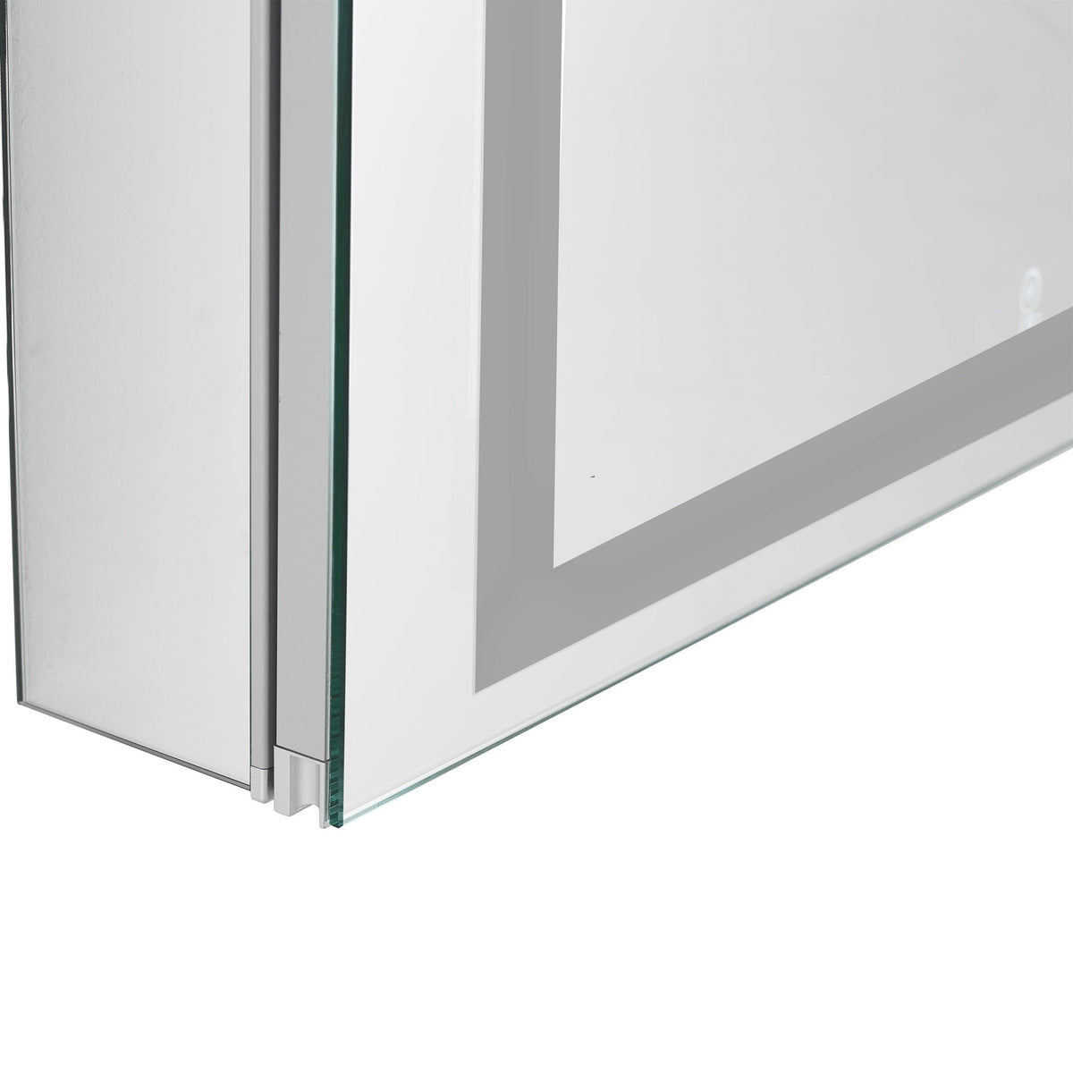 Aquadom Royale Plus 48" x 36" Rectangle Recessed or Surface Mount Bi-View LED Lighted Bathroom Medicine Cabinet With Defogger, Electrical Outlet, Magnifying Mirror - RP-4836-N